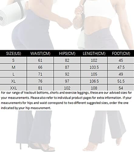 CFR Women's Flare pernas pernas de alta cintura alta crossover cálculo bootcut workout calças de ioga de tamanho grande