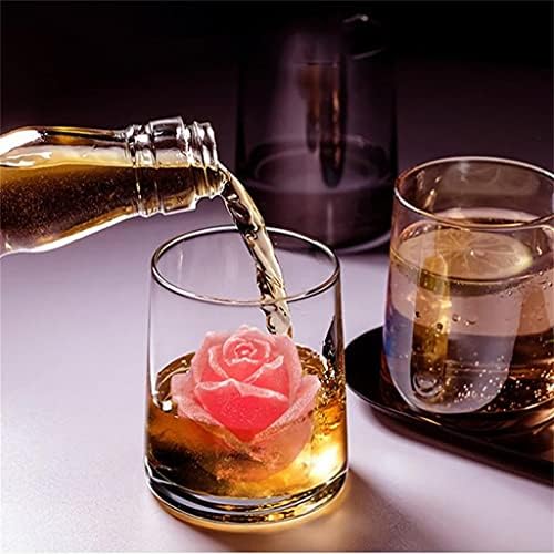 Wybfztt-188 Rose Ice Cube Mold, Silicone 3D para bebidas refrigeradas de uísque para bandeja de sorvete