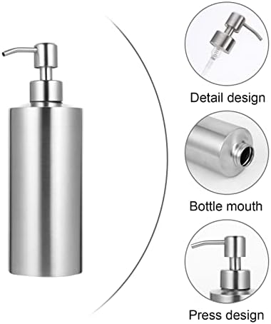Alipis 3pcs recipientes inoxidáveis ​​ML Anti-bomba sub-shampoo Metal Push for Dispenser Recarregável garrafas engarrafadas