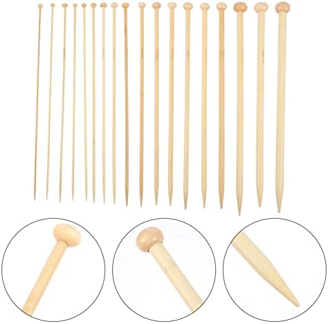 Angueradamente Braid Tool 36pcs A agulhas de tricô de madeira agulhas de tricô único de tricô agulhas de crochê para iniciantes