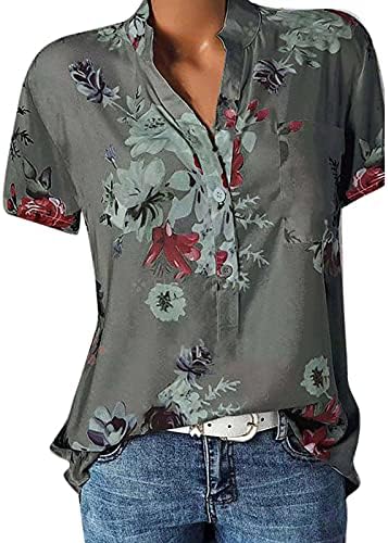 Yutanral feminino saindo tops Trendy elegante e elegante camisetas gráficas casuais túnica o-deco