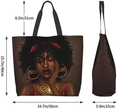 IAGM Women Sags Sacos Afro -American -American Bolsa de ombro Afro Black Girl Magic Satchel Bolsas para fazer compras, trabalho, supermercado, academia