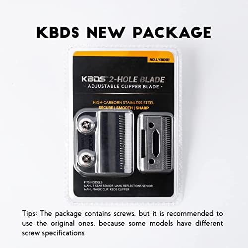 KBDS 1 pacote 2 orifícios Substituição Clipper Blade e 2 pacote t lâminas de saídas compatíveis com wahl clipper andis trimmer