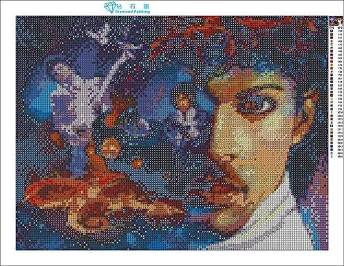5D DIY Prince Purple Rain Diamante completo Pintura de diamante 3D Pattern Picture Costing Mosaico religioso Adesivo decorativo 11.8x15.7in