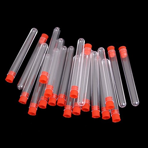 Tubo 90 - 13x100mm de teste de teste de plástico transparente conjunto com tampas e rack