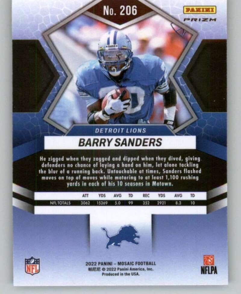 2022 Panini Mosaic Mosaic Camo Pink 206 Barry Sanders Detroit Lions NFL Football Trading Card