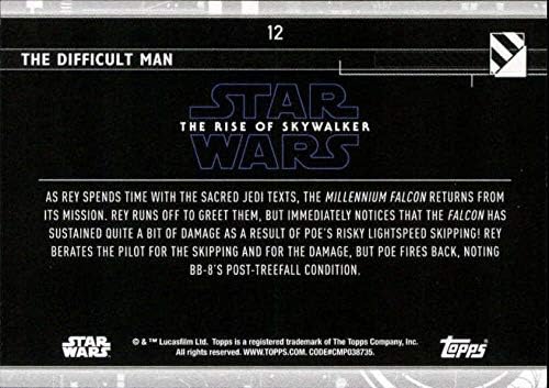 2020 Topps Star Wars The Rise of Skywalker Série 2 azul 12 O Homem Difícil Rey Poe Trading Card