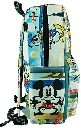 Disney Mickey Mouse Wondapop Deluxe Impressão de tamanho grande grande de 16 mochila com compartimento de laptop - A19757