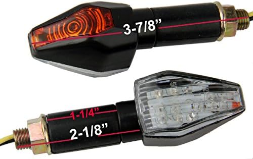 Motortogo Black LED Motorcycle Signal Blinkers Indicadores Blinkers Turn Signal Lights Compatível para 2009 Suzuki