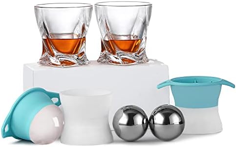 Whisky Rocks Glass, conjunto de copos antiquados de 6 a 9 oz para rum cognac vodka bebida coquetel escocês, presentes para homens