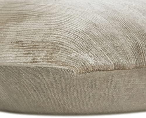 A capa de travesseiro lombar decorativo de 12 x24 caseiro de 12 x24, fita de fita de veludo/fita de veludo/fita de veludo/fita de couro/fita de couro Fita de fita de couro, padrão listrado de estilo moderno - veludo de veludo