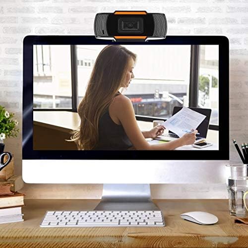 PUSOKEI HD 720P webcam, câmera de computador USB microfone de silenciamento para redução de ruído, ângulo de visualização de 60 °,