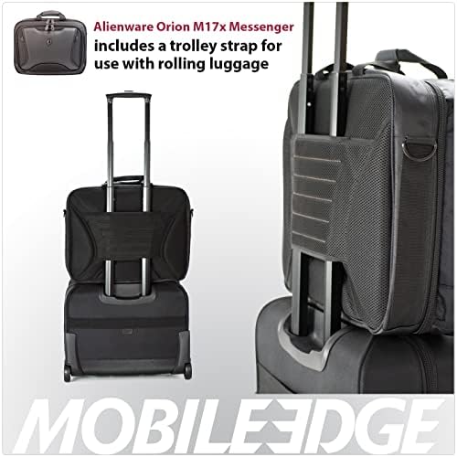 Mobile Edge Alienware Orion M17X Scanfast TSA Ponto de verificação Friendly de 17,3 polegadas Laptop Messenger Bag, grande capacidade, preto
