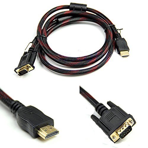 Genérico Full HD 1080p HDMI Male a 15 pinos VGA Connector Adapter Converter Cable para HDTV