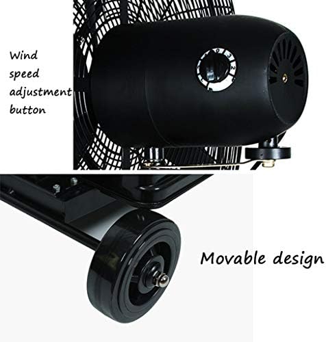 Fãs de Ditudo, ventilador oscilante - metal de alta velocidade, ventilador industrial com ventilador comercial ajustável, ventilador