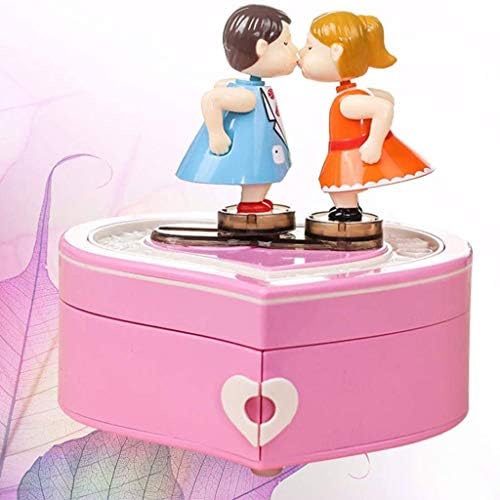 Caixa de armazenamento de joalheria musical de Zchan Caixa de armazenamento de música com amor para casas de casal para garotas
