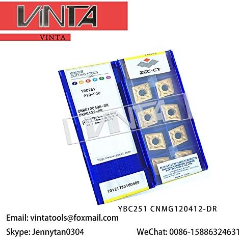 FINCOS 10pcs/lotes ybc351 ybd102 ybc251 ybc252 cnmg120412-dr CNC CAIBID Turnings inserções-: ybd102 cnmg120412-dr, diâmetro do haste: