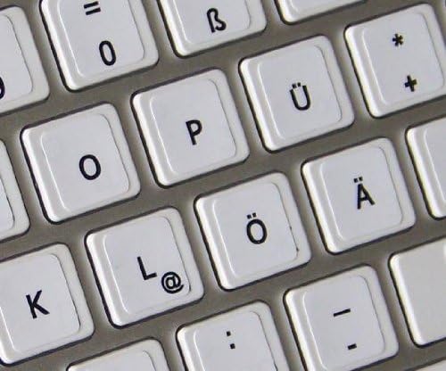 4Keyboard Mac adesivos de teclado alemão no fundo branco