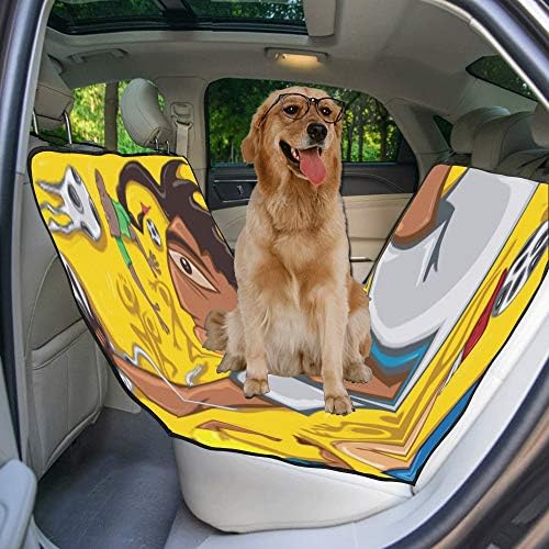 Enevotx Cachorro da capa do assento de cachorro personagem de caráter de graffiti arte desenhada impressão de impressão capas de assento de carro para cães impermeável à prova d'água