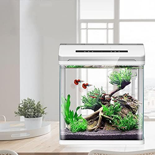 N/A Mini Aquário inteligente Aquário Betta Fish Aquarium Creative Lazy Desktop Fish Tank Home Glass Glass Autocritorante