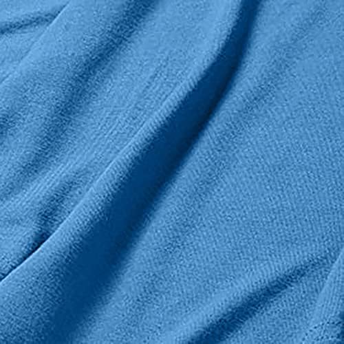 Blusa de lounge azul claro Senhoras outono de verão de manga curta 2023 Crew Crew pescoço de pescoço de pescoço de