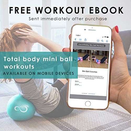 Live Infinity, 9 polegadas de barra de 9 polegadas Pilates Ball & Hand Pump - Anti Burst Mini Ball & Workout Digital Ebook incluído para Yoga, Exercício, Balance e Treinamento de Estabilidade - vem com malha de transporte
