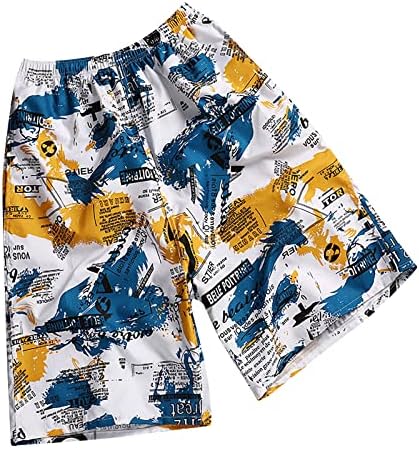 Homens suor de suor com bolsos Men, baús de natação masculina shorts de tábua seca rápida colorida corante elástico