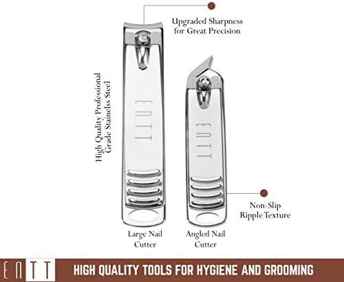 Kit de pedicure de conjunto de manicure Clippers Clippers - 10 Ferramentas Carbone Steel Professional UNID Cuidado para homens