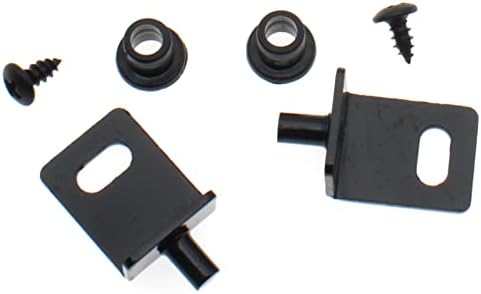 Fdxgyh 2 pacote de pivô dobradiças com bucha preta de dobradiças escondidas, para portas de madeira/mobília do armário/gaveta