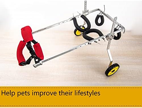 Yacanna Dog Pet Cadeia de rodas Hind Legs Rehabilitatio 2 Wheels Kit de carrinho de carrinho de cães Mobilidade de cães