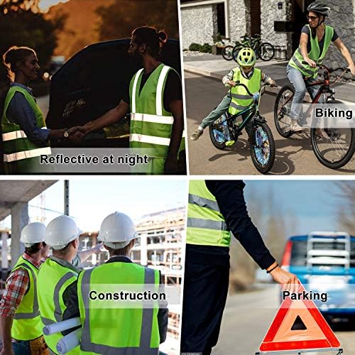 Colete de segurança Xaite Reflexivo para homens Mulheres - colete de alta visibilidade com bolsos O colete de trabalho de construção