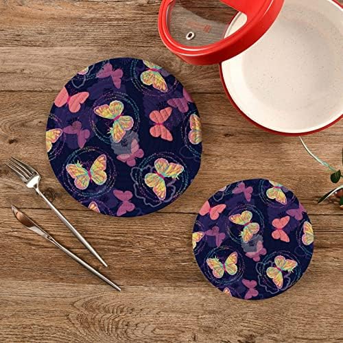 Suportes de panela de borboleta para trivins de cozinha para pratos quentes 2 PCs Cordas resistentes a calor TRIVETS REDONHA