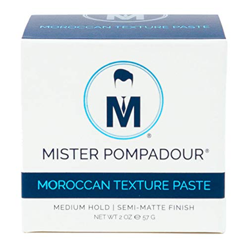 Pasta de textura marroquina do senhor Pompadour | Pomada semi fosca para homens | Textura e segure para modelar cabelos