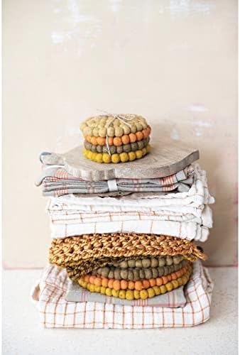 Coastas-russas de lã feitas à mão cooperativa criativa, Multicolor, conjunto de 4