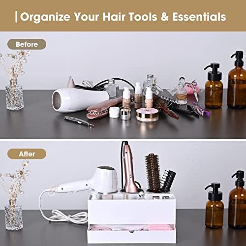 Aw Hair Tools Organizador Clear acrílico secador de cabelo de cabelos bancada Blow Buft Stand Stand Stand Storage