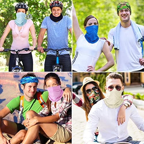 20 peças Protetor solar refrescante Bandana respirável Mulheres homem Balaclava Capa de rosto Garda de pescoço Lenço