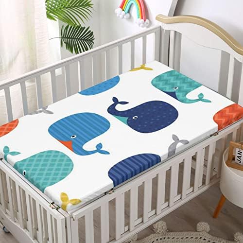 Mini-berço com tema de berçário, lençóis de berço, lençóis de berço portáteis Ultra Material Great Great for Boy ou Girl Room ou Nursery,