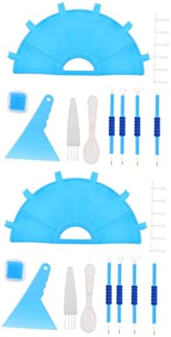 Favomoto 2 Desenta bandeja de armazenamento Diamante Desenho de Plástico Ferramenta Azul