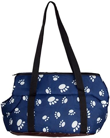 WGS confortável Paw Print Print Pet Carrier Bolsa Bolsa de ombro para cães pequenos, gatos