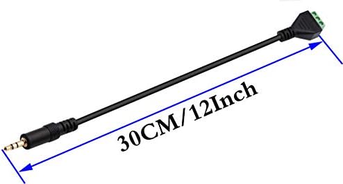 Zdycgtime 3,5mm para parafuso Terminal Block Cabo de 3,5 mm de áudio estéreo macho a 3 pinos/parafuso feminino para parafuso ADPONELO