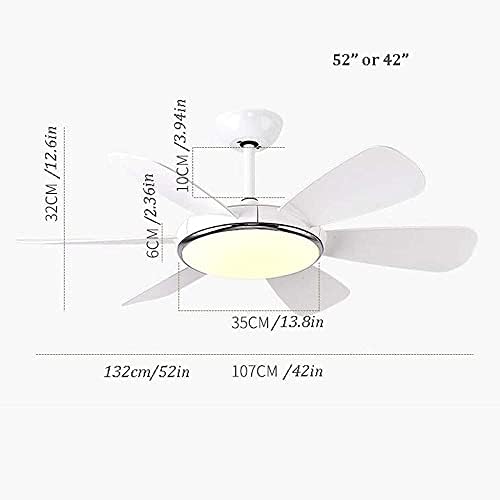 Ventilador de teto neochy com luzes, ventilador de teto de 42 ventilador de teto de metal interno de 42 Luz de ventilador