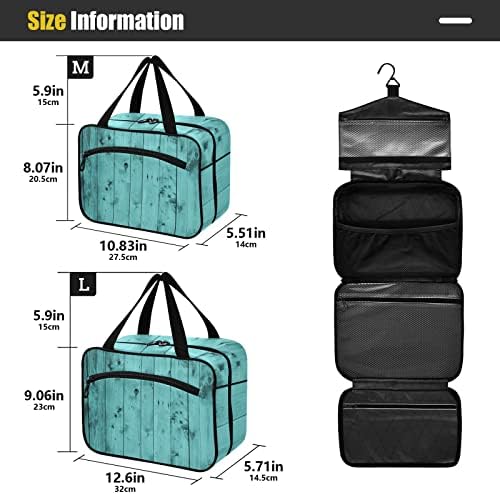 Bolsa de higiene pessoal de turquesa de cerceta de Sinestour para mulheres Travel Bag Organizer com sacos de cosméticos