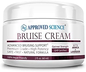 Creme de hematomas de ciências aprovadas - Arnica e lavanda - acalme e desbotas - 12 fl. Oz - 6 pacote - vegano