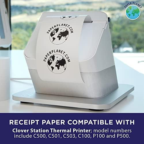 Papel térmico para trevo pos do papel planeta | Rolinhos de papel de recibo de cartão de crédito para trevo c500 c501