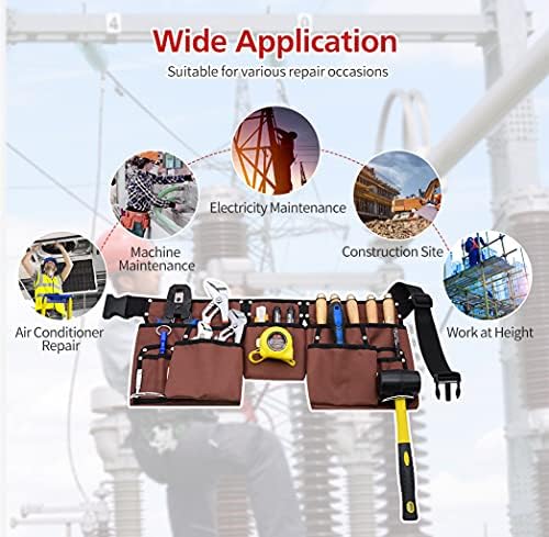 Correia da ferramenta, cinto de ferramenta de construção pesada, cinto de ferramentas de 29 polegadas a 42 polegadas e preto ajustável,