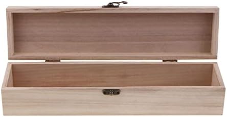 Conjunto BessTuup de 3 caixas de armazenamento de jóias de madeira retângulo simples com fechos de travamento