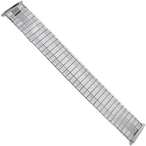Speidel Relógio Banda Twist-O-Flex Expansion Strech Aço inoxidável se encaixa de 18 a 22 mm 6,4 polegadas de comprimento