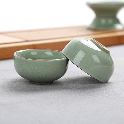 Conjunto de chá de cerâmica Geyao de 10 cabeças, conjunto de chá de kung fu do kung fu