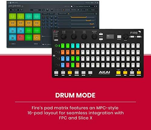 Akai Professional Fire - Controlador MIDI USB para FL Studio com 64 Pad RGB Clip / Drum Pad Matrix