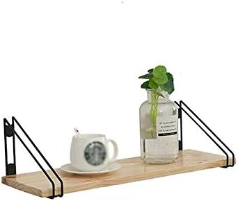 Prateleira de parede de prateleira de simplicidade de pibm prateleiras de rack flutuante estante de metal de madeira